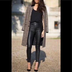 All Saints black leather trouser pants Sz 27